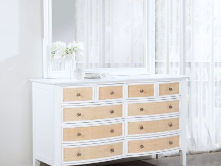 Bexhill - 10-Drawer Dresser And Mirror - White For Discount