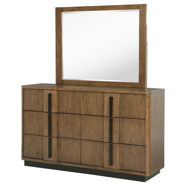 Terrace - 6-Drawer Dresser And Mirror - Ash Brown Cheap