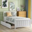 Twin Size Platform Bed With Two Drawers Online now