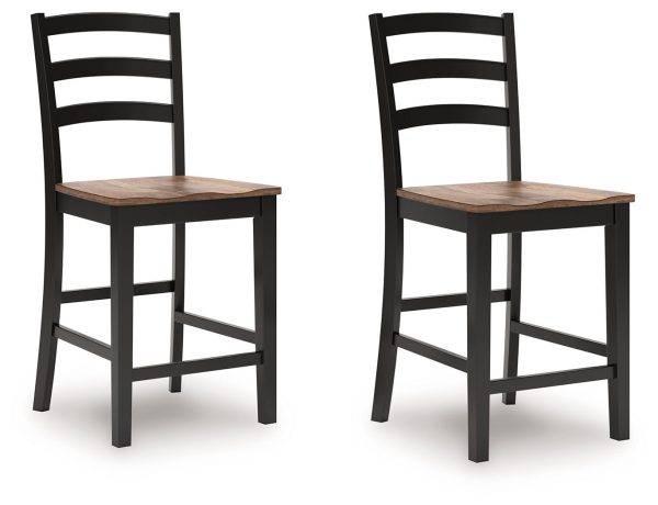 Wildenauer - Brown   Black - Barstool (Set of 2) For Sale