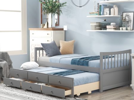 Twin Size Daybed With Trundle And Drawers Online Hot Sale