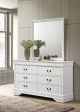 Louis Philippe - 6-Drawer Dresser And Mirror - White Supply