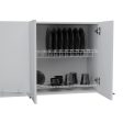 Wall Cabinet Four Doors, With Two Internal Shelves And Internal Plate And Glass Organizer - White Cheap