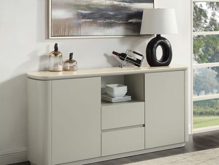 Ingram - Server - Ceramic Top & Light Gray Finish For Sale