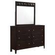 Carlton - 6-Drawer Dresser With Mirror - Cappuccino Online Sale