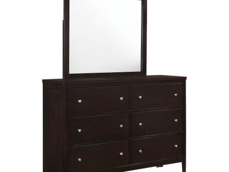 Carlton - 6-Drawer Dresser With Mirror - Cappuccino Online Sale