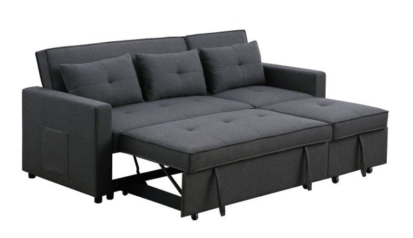 Zoey - Linen Convertible Sleeper Sofa With Side Pocket Online