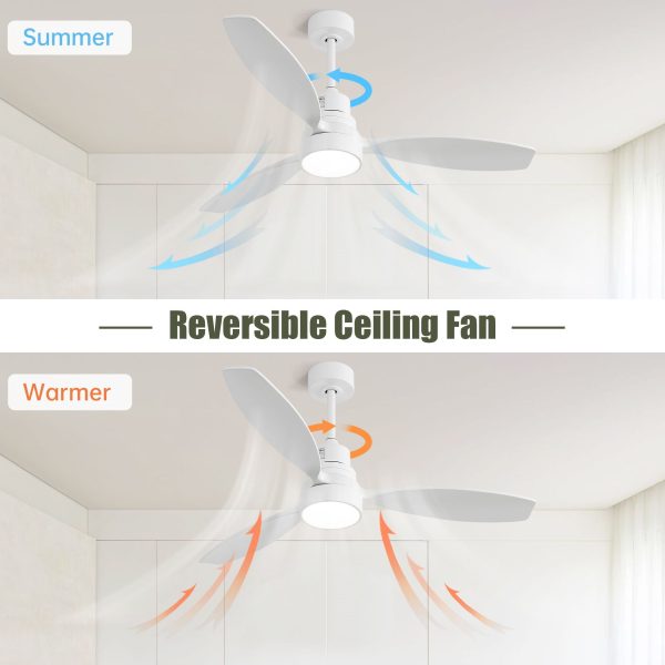 Wooden Ceiling Fan With 3 Solid Wood Blades Remote Control Reversible DC Motor With LED Light Sale