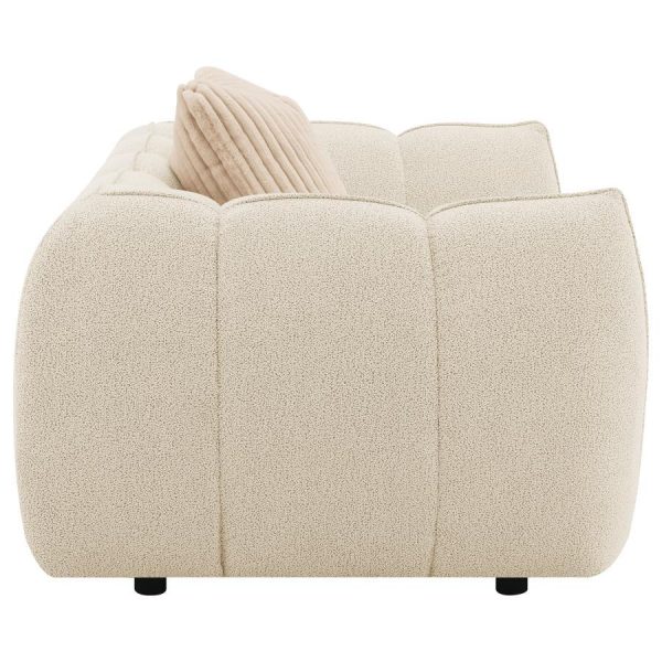 Winchester - Boucle Upholstered Chair And a Half - Sand Pebble For Sale