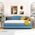 Upholstered Daybed With Two Drawers And Wood Slat For Discount