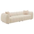 Winchester - Boucle Upholstered Extra Long Sofa - Sand Pebble Cheap