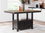 Wildenauer - Brown   Black - Rectangular Dining Room Counter Table Online