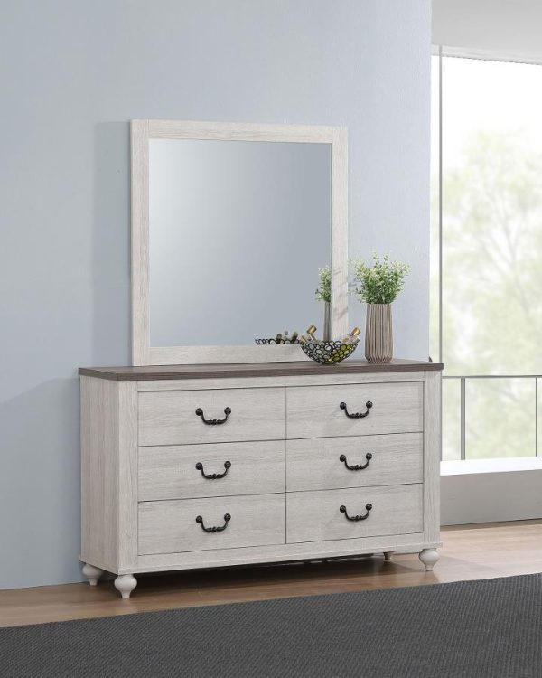 Stillwood - 6-Drawer Dresser With Mirror - Vintage Linen Online now