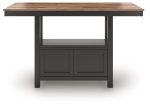 Wildenauer - Brown   Black - Rectangular Dining Room Counter Table Online