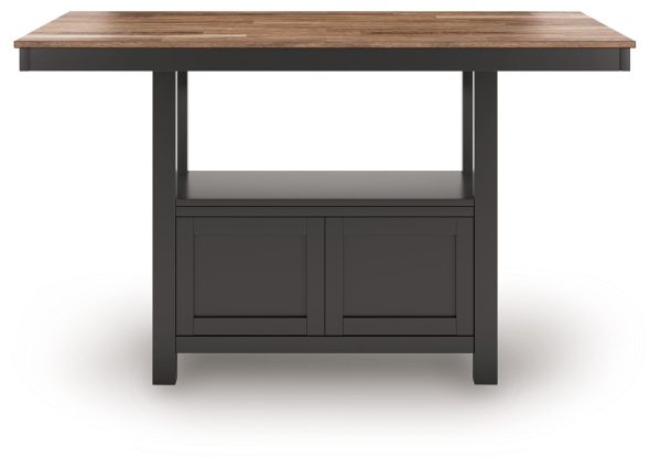 Wildenauer - Brown   Black - Rectangular Dining Room Counter Table Online