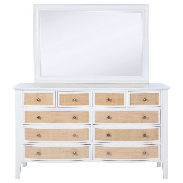 Bexhill - 10-Drawer Dresser And Mirror - White For Discount