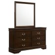 Louis Philippe - 6-drawer Dresser With Mirror on Sale