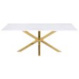 Venera - Rectangular Faux Marble Dining Table - White Online Hot Sale