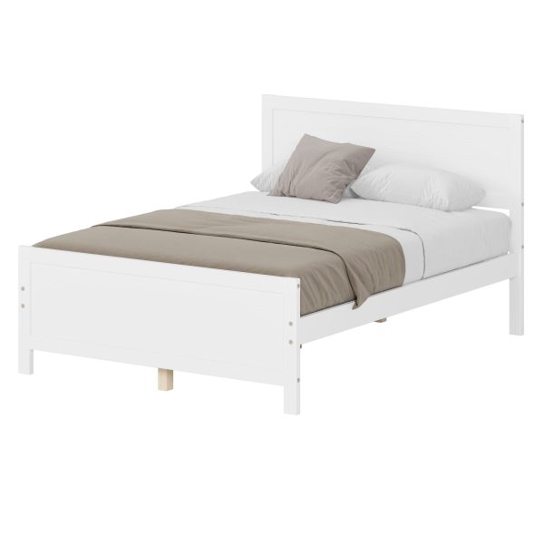 Wood Platform Bed Frame With Headboard, Mattress Foundation With Wood Slat Support, No Box Spring Needed For Discount