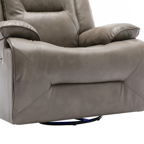 3 Seater Home Theater Recliner Manual Recliner Chair With A Led Light Strip Two Built-In Cup Holders For Living Room Online Sale