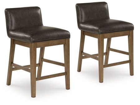 Cabalynn - Two-tone Brown - Upholstered Barstool (Set of 2) Sale