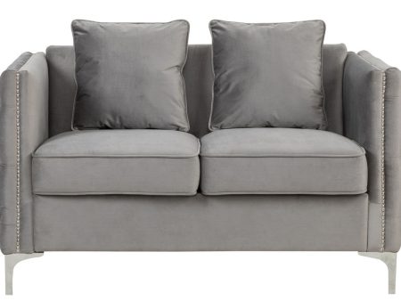 Bayberry - Velvet Loveseat With 2 Pillows Online Sale