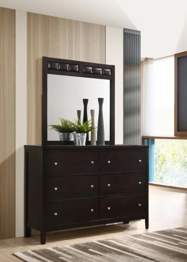 Carlton - 6-Drawer Dresser With Mirror - Cappuccino Online Sale