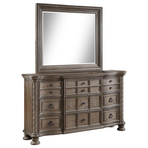 Emmett - 9-Drawer Dresser With Mirror - Walnut Online now