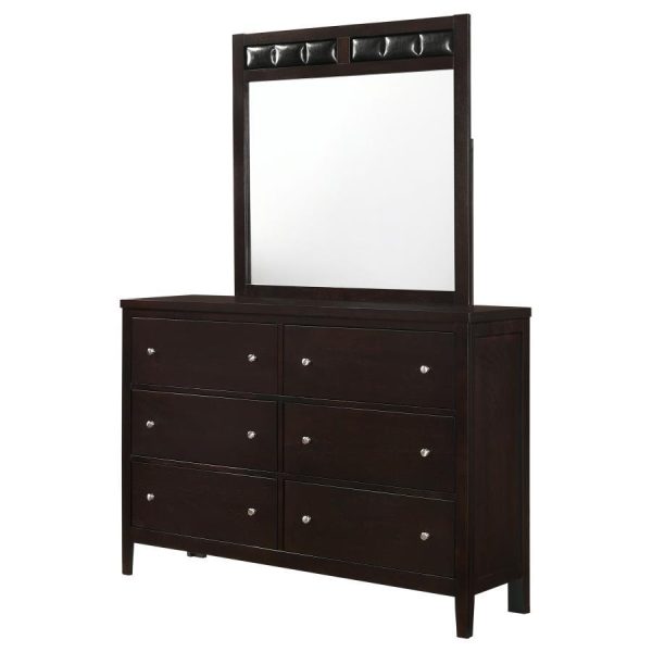 Carlton - 6-Drawer Dresser With Mirror - Cappuccino Online Sale