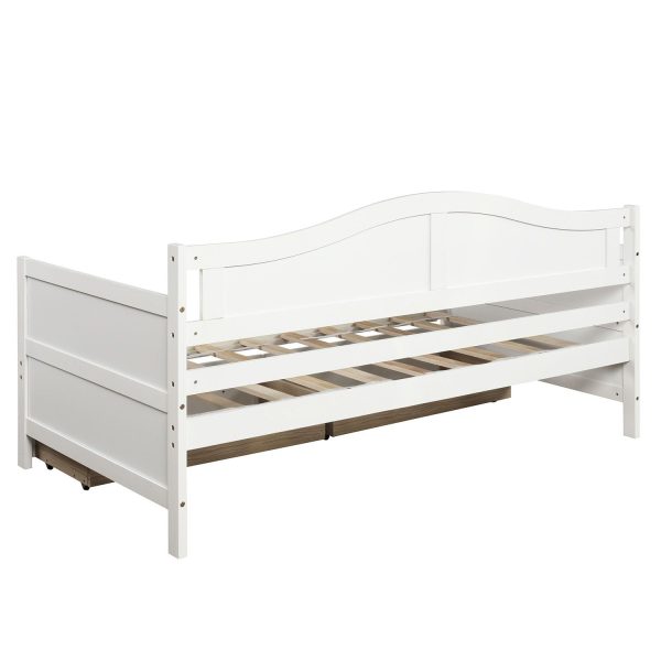 Wooden Daybed With 2 Drawers, Sofa Bed For Bedroom Living Room, No Box Spring Needed For Sale