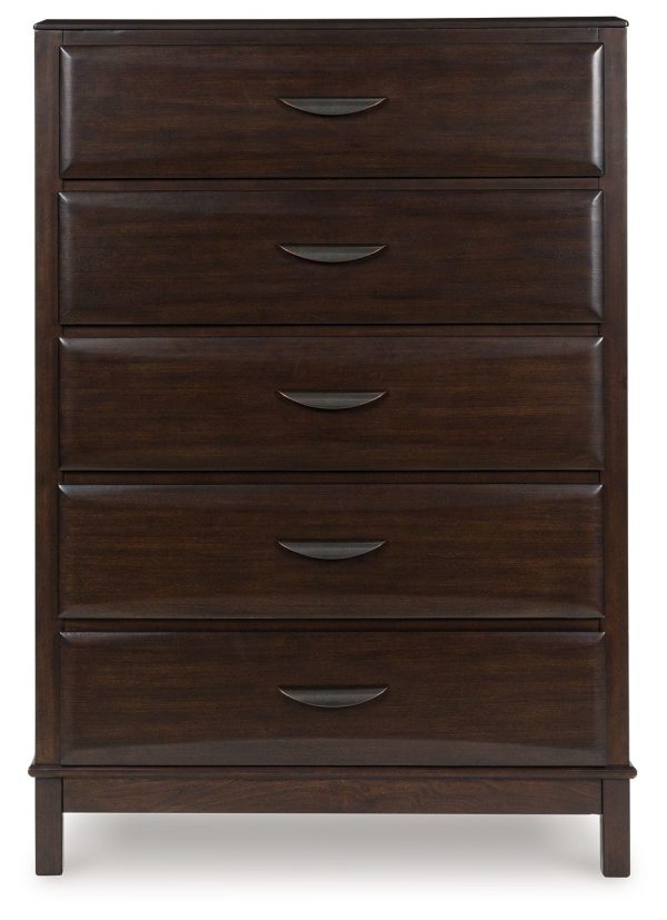 Vanmore - Dark Brown - Five Drawer Chest Online Sale