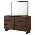 Glenwood - 6-Drawer Dresser And Mirror - Warm Brown For Discount