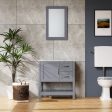 Bathroom Vanity With Mirror And Top Only - Gray Supply