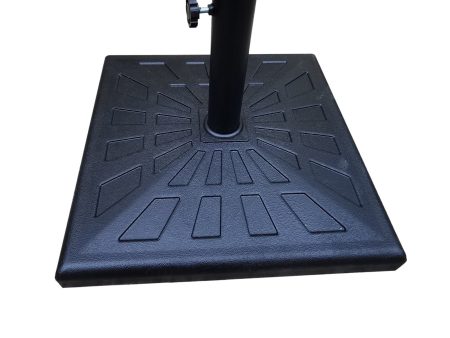 42 Pound Square Resin Umbrella Base - Black Online Sale