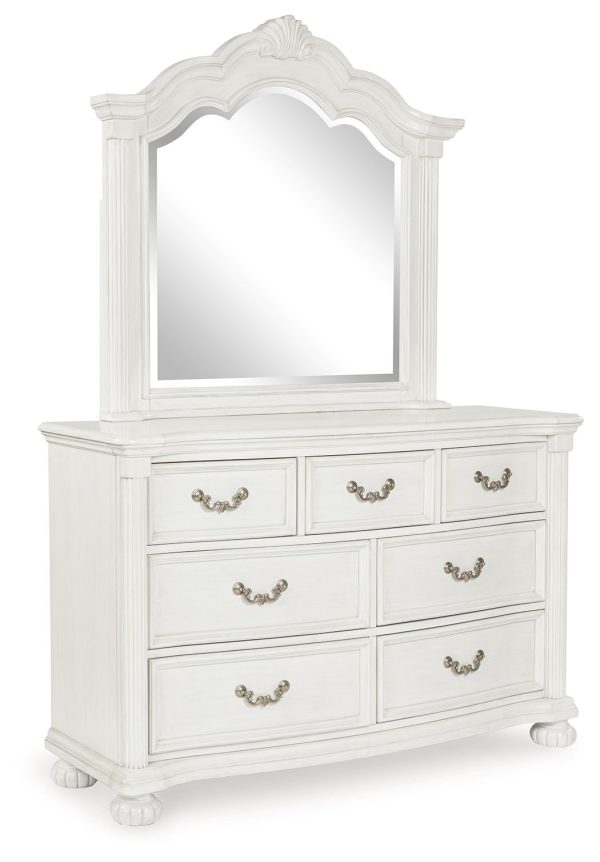 Montelaine - Antique White - Dresser And Mirror Online Sale