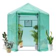 Walk-in Greenhouse Hexagonal Upgrade Reinforced Frame Heavy Duty Plastic Greenhouse Reinforced Thickened Waterproof Insulation (6.9*7.5 ft) - Green For Sale