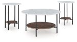 Wrenwich - Brown   Black   White - Occasional Table Set (Set of 3) Online