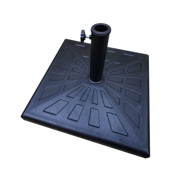 42 Pound Square Resin Umbrella Base - Black Online Sale