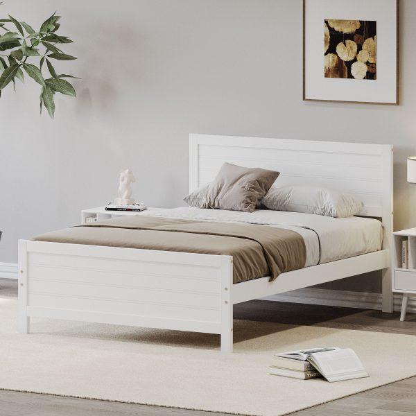 Wood Platform Bed Frame With Headboard, Mattress Foundation With Wood Slat Support, No Box Spring Needed For Discount