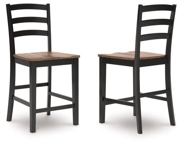 Wildenauer - Brown   Black - Barstool (Set of 2) For Sale