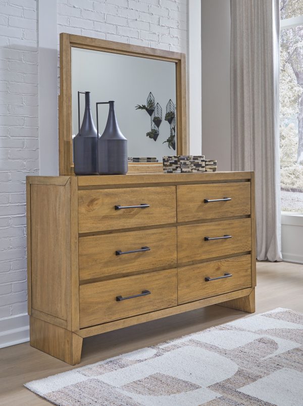 Sherbana - Light Brown - Dresser And Mirror on Sale