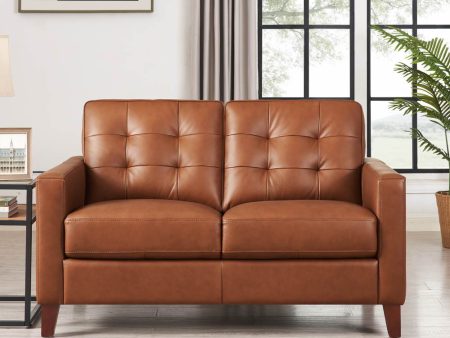 Aiden - Leather Loveseat Online Sale