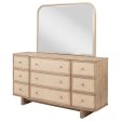 Kailani - 9-Drawer Dresser & Mirror - Beige Oak Cheap