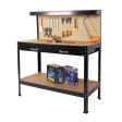 Wood Work Bench - Black   Light Brown Fashion