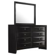 Briana - 8-Drawer Dresser With Mirror - Black Hot on Sale