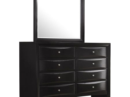 Briana - 8-Drawer Dresser With Mirror - Black Hot on Sale