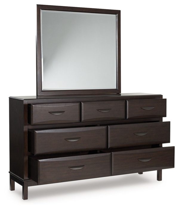 Vanmore - Dark Brown - Dresser And Mirror Fashion