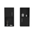 Wall Mounted Bathroom Medicine Cabinet Eak Two Doors, Two Shelves - Black For Discount