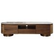 Willene - TV Stand With Ceramic Top - Dark Brown on Sale