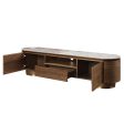 Willene - TV Stand With Ceramic Top - Dark Brown on Sale